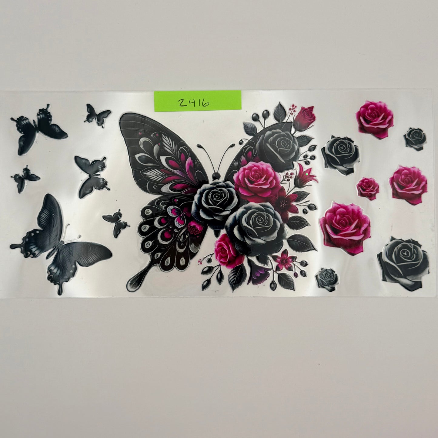 black and pink butterfly