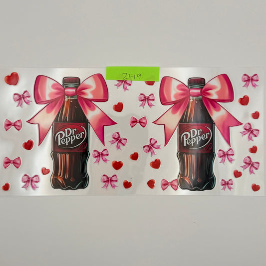 dr pepper bottles with bows