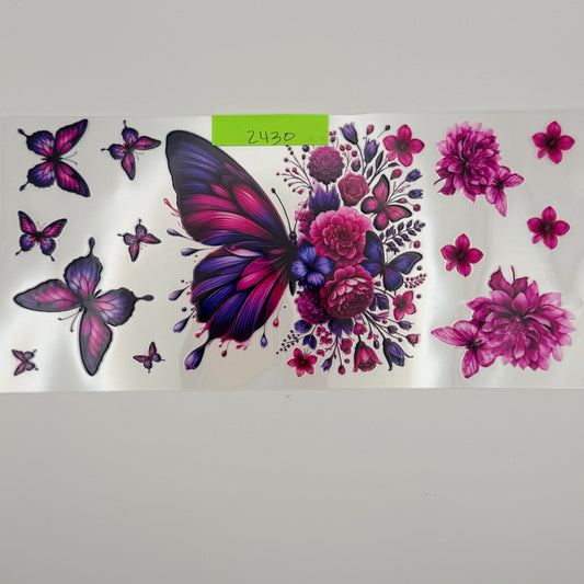 pink and purple butterfly