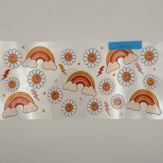 rainbows and flowers vintage