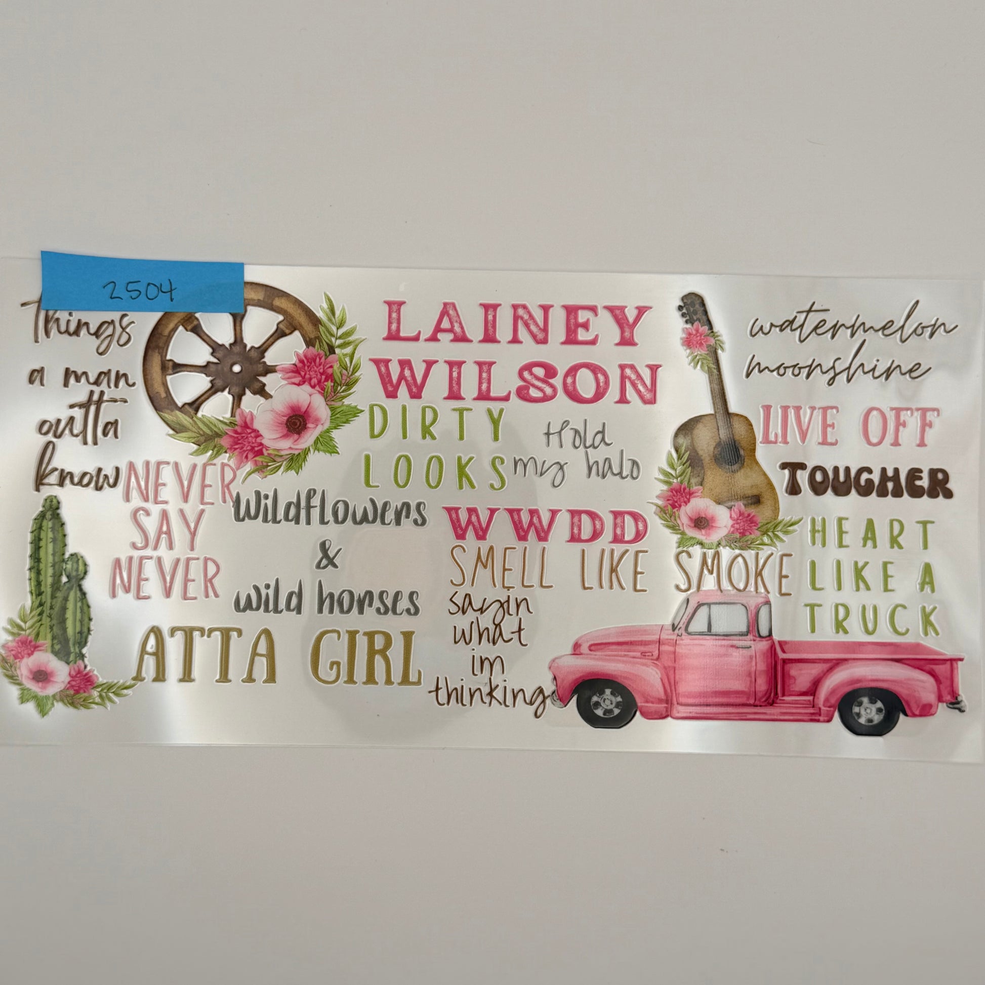 lainey wilson pink truck