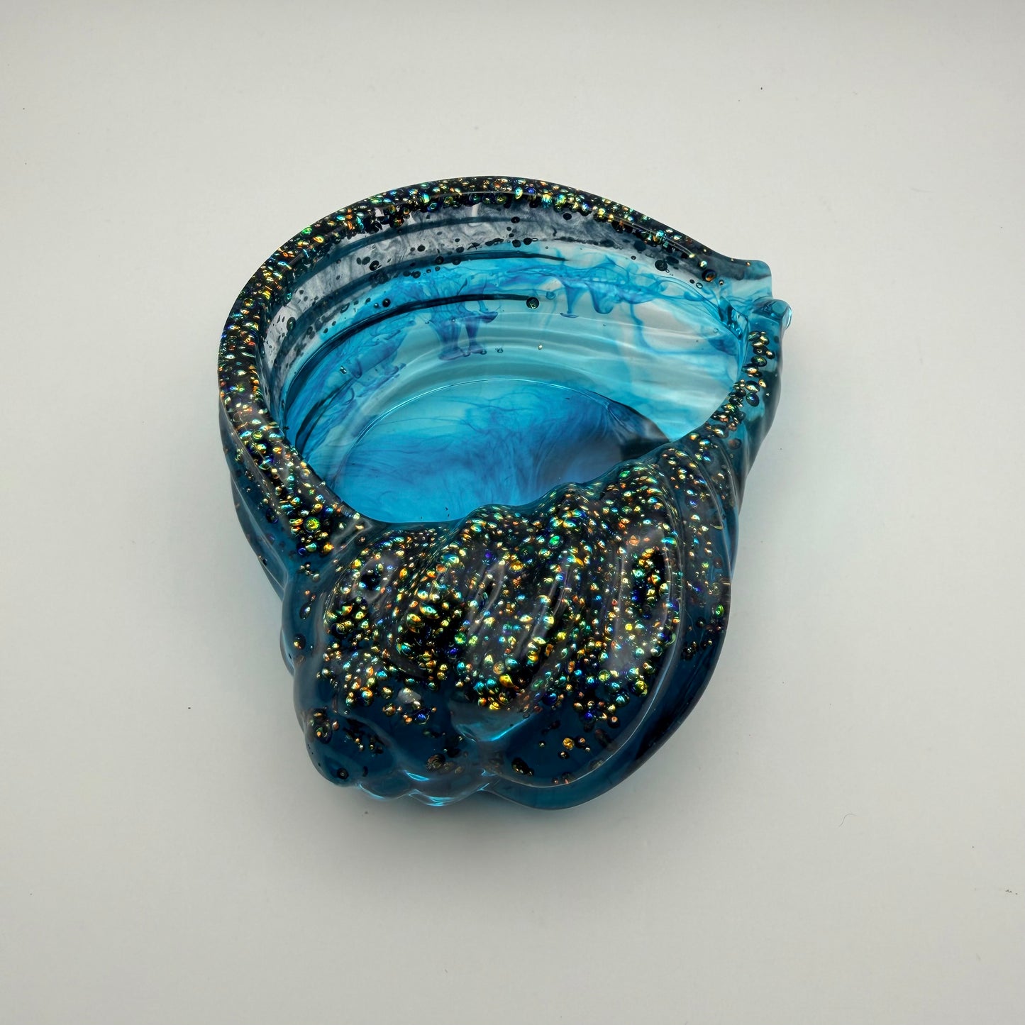 Bubble Glitter Ocean Inspired Shell Dish
