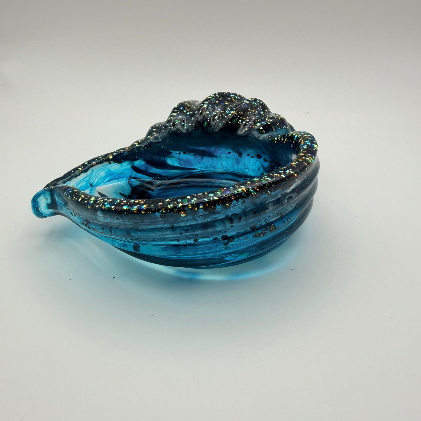 Bubble Glitter Ocean Inspired Shell Dish