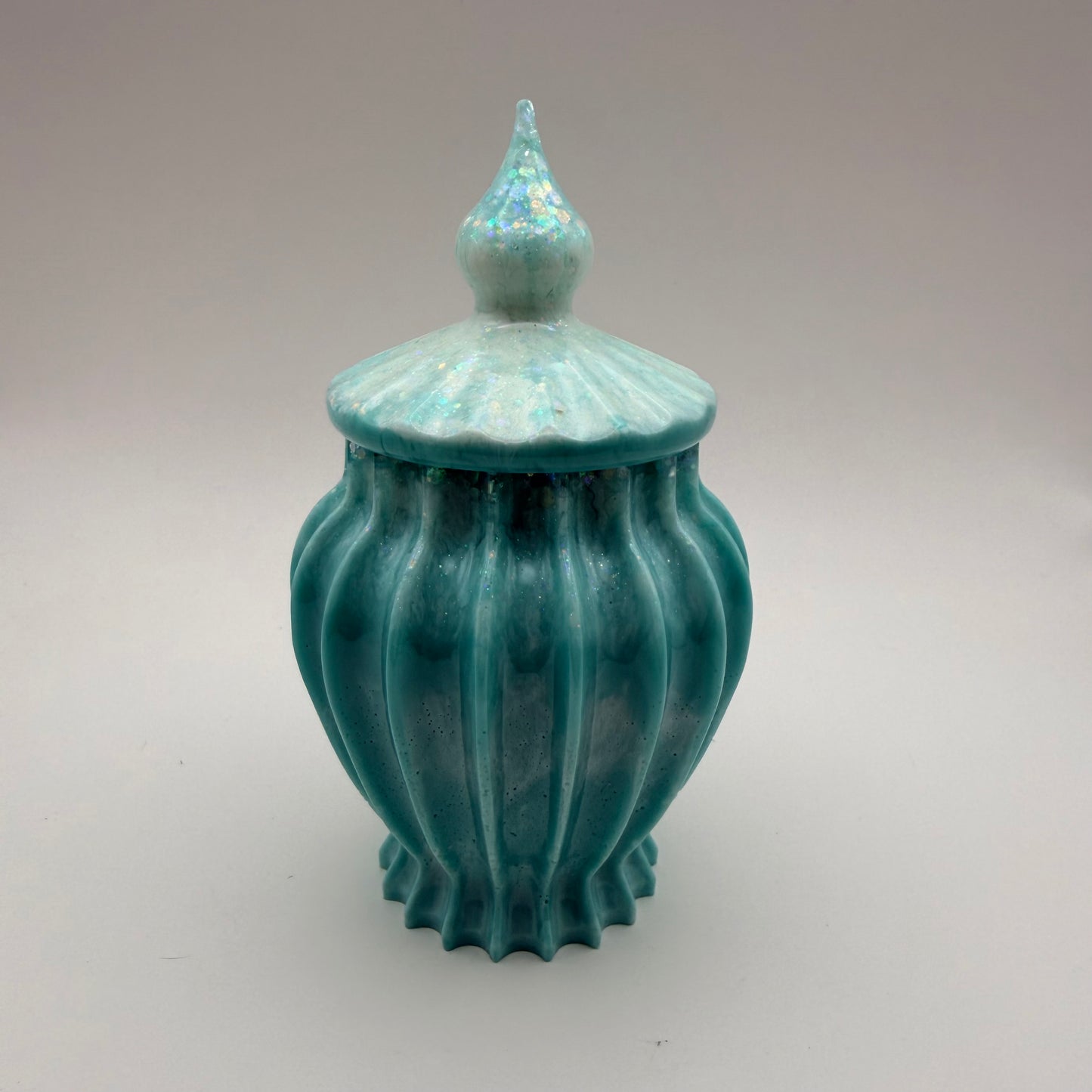 Mint Green Vintage Style Container with Lid