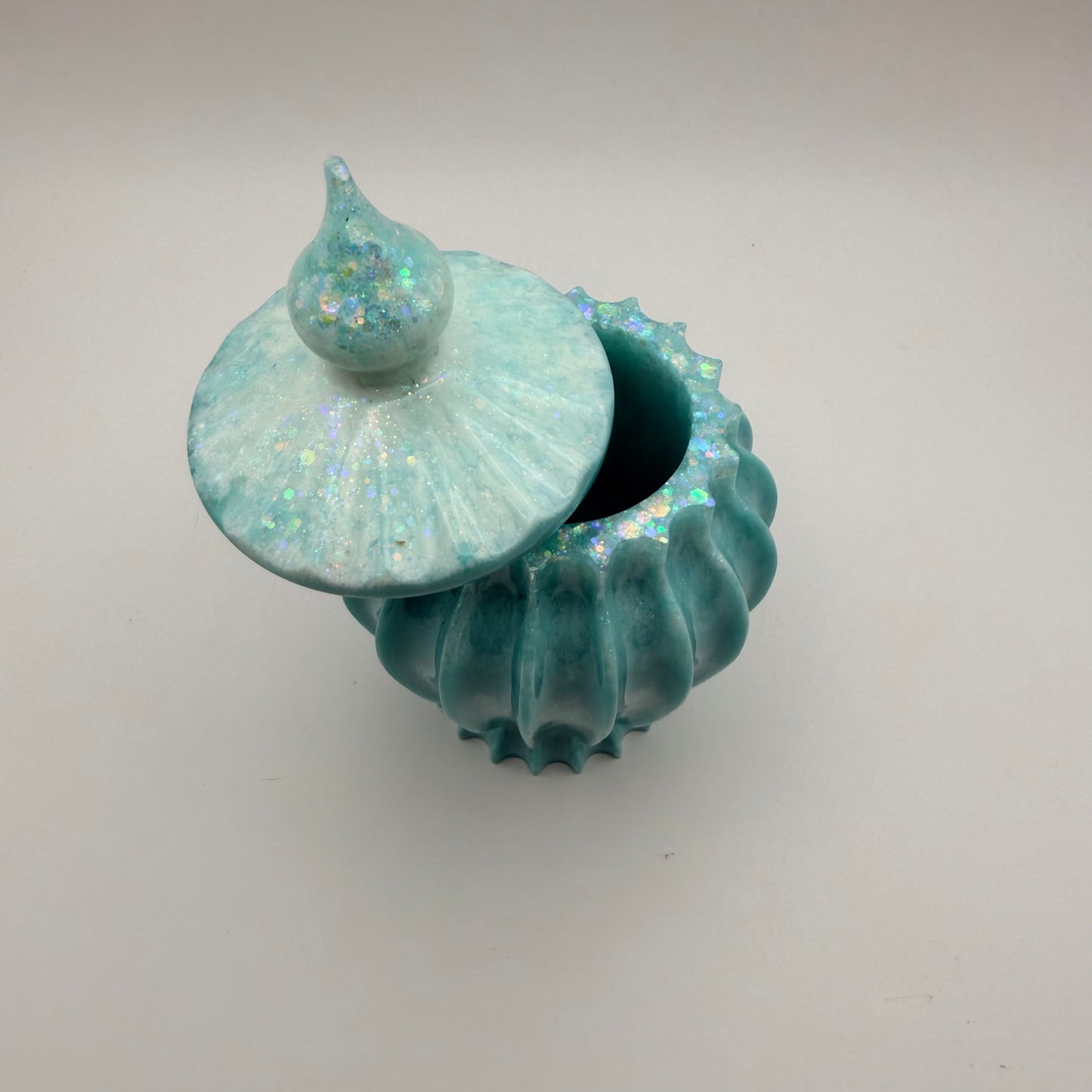 Mint Green Vintage Style Container with Lid
