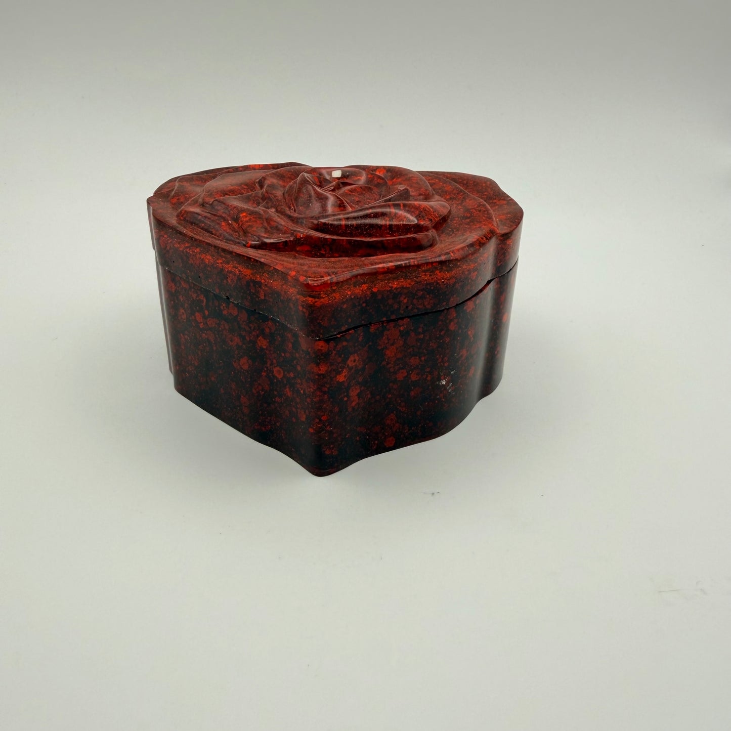 Stunning Red Glitter Heart Container