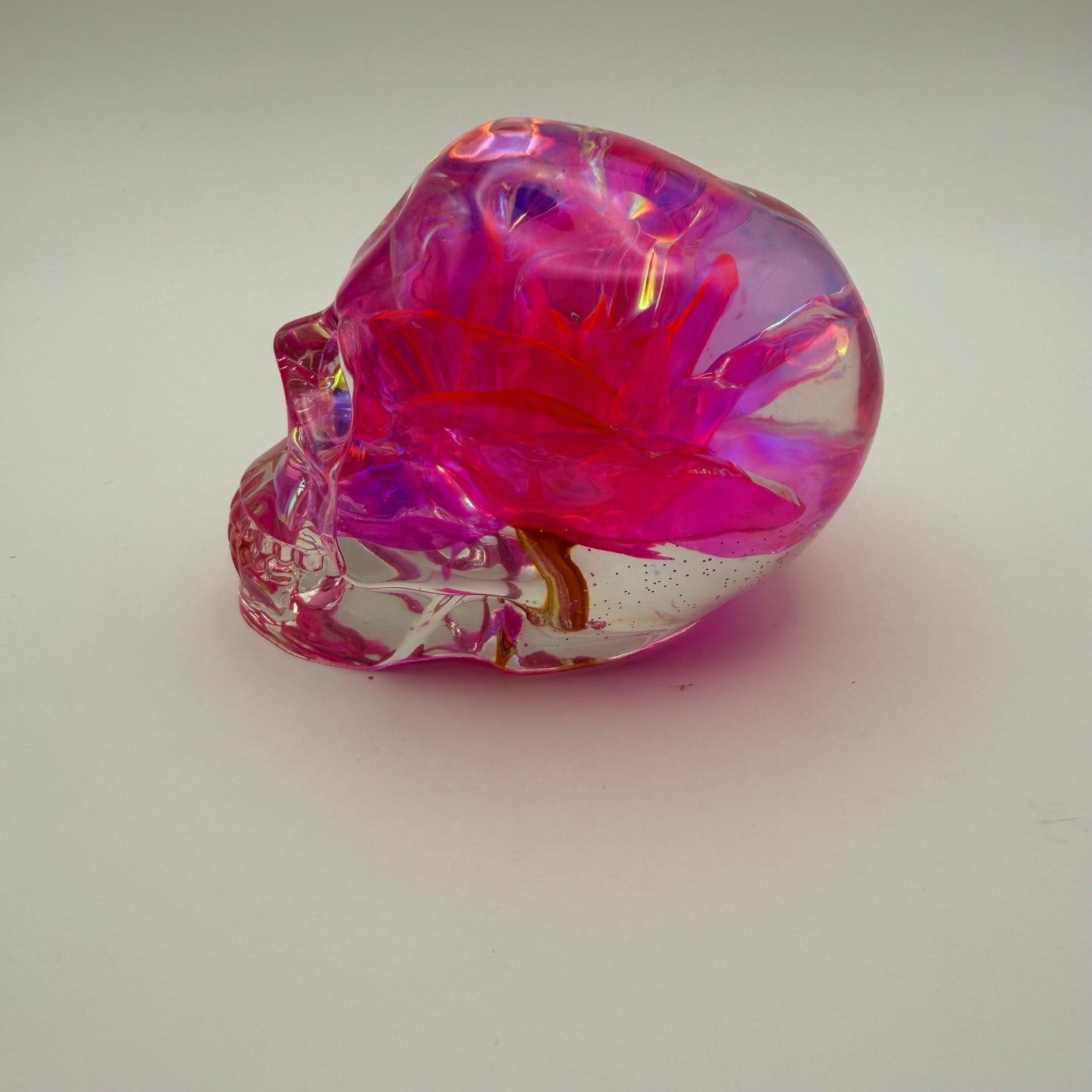 Pink Rose Small Skull