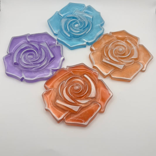 Soft Metallic Rose Coasters