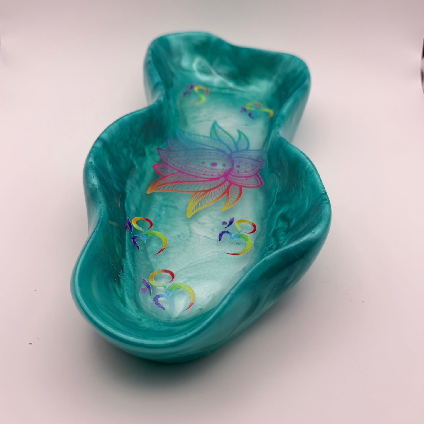 Lotus & Om Irregular Shaped Bowl