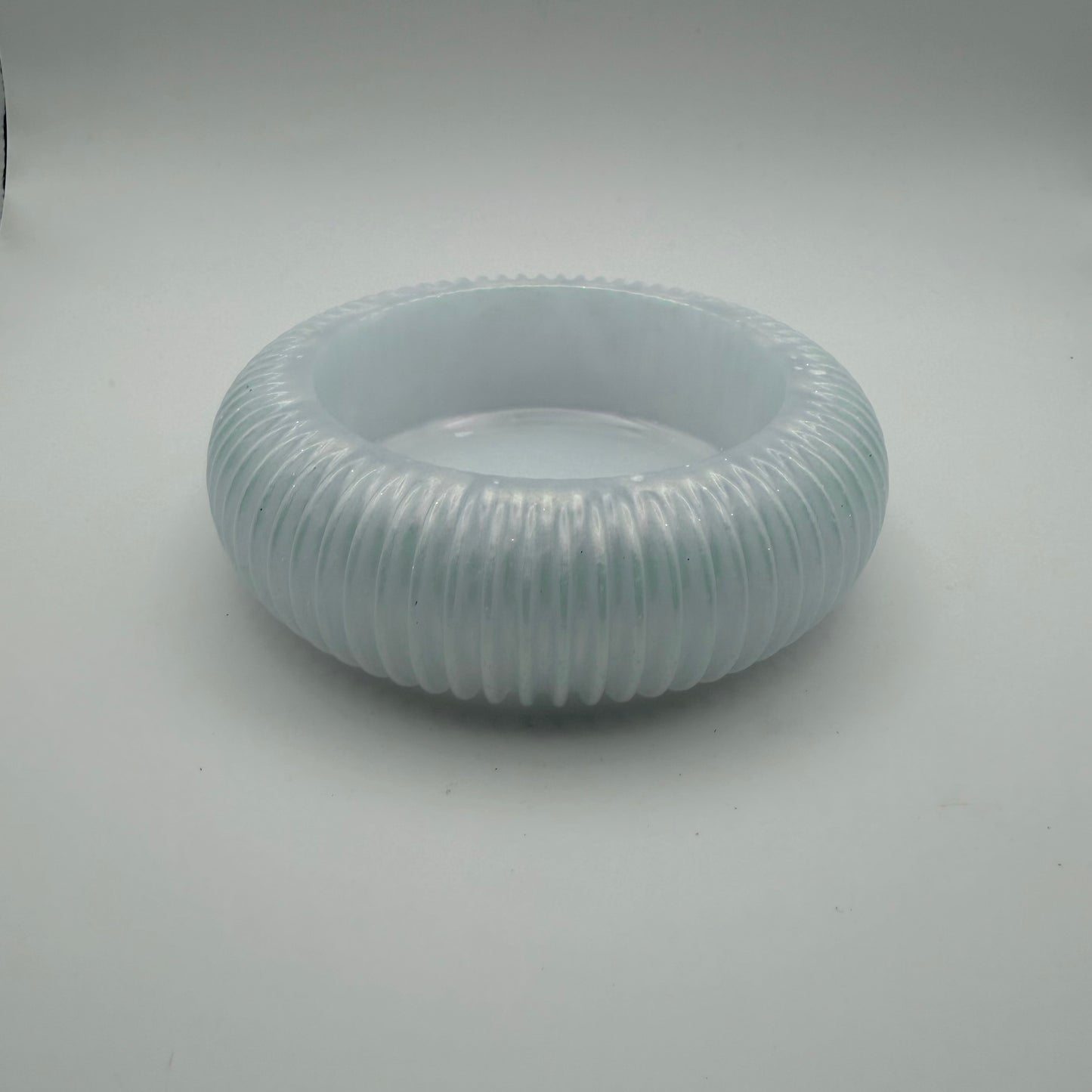 White/Light Pink Color Shift Medium Bowl