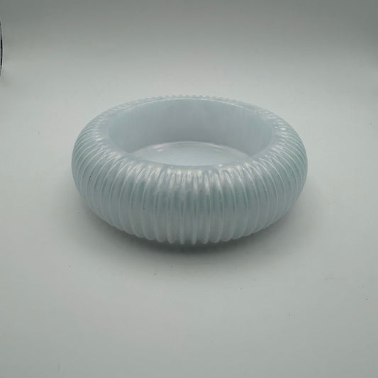 White/Light Pink Color Shift Medium Bowl
