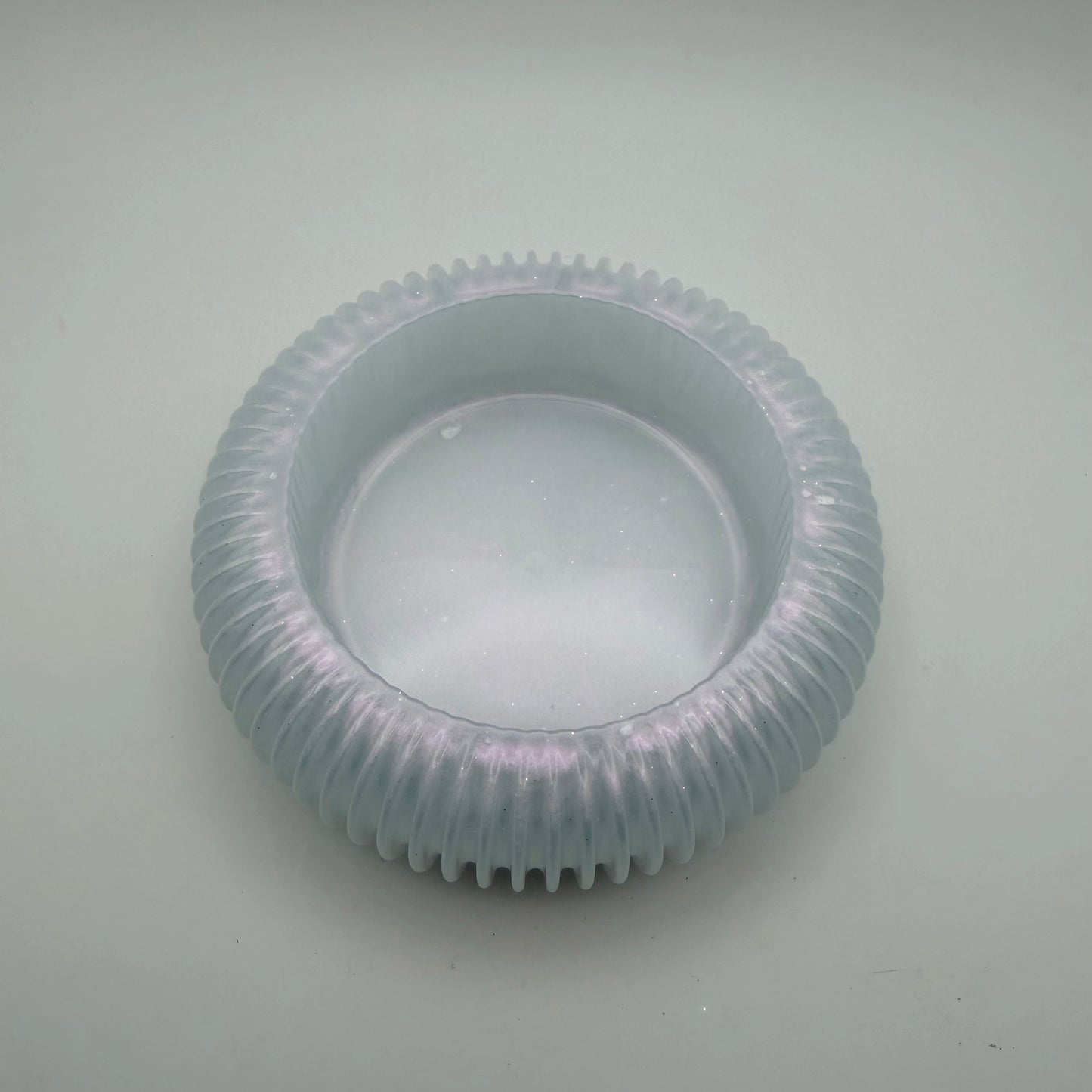 White/Light Pink Color Shift Medium Bowl