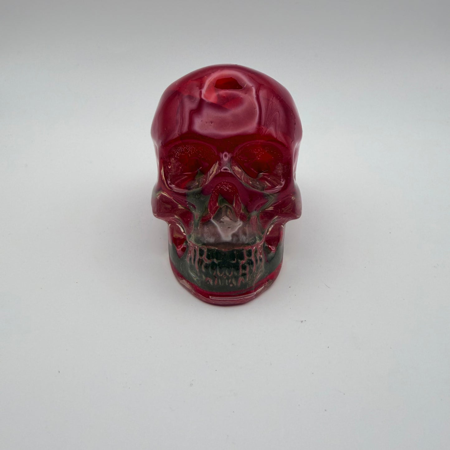 Red Rose Small Skull