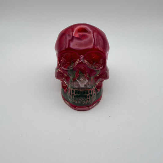 Red Rose Small Skull
