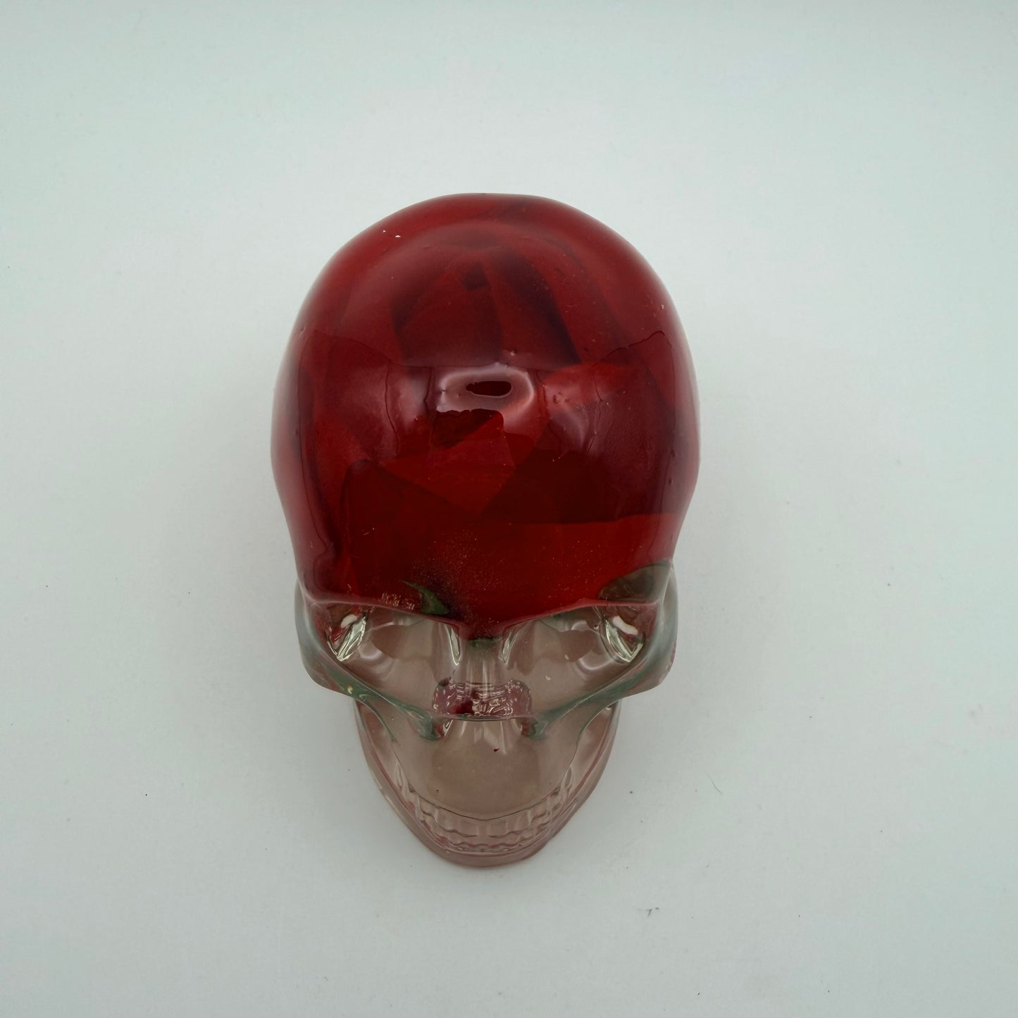 Red Rose Small Skull