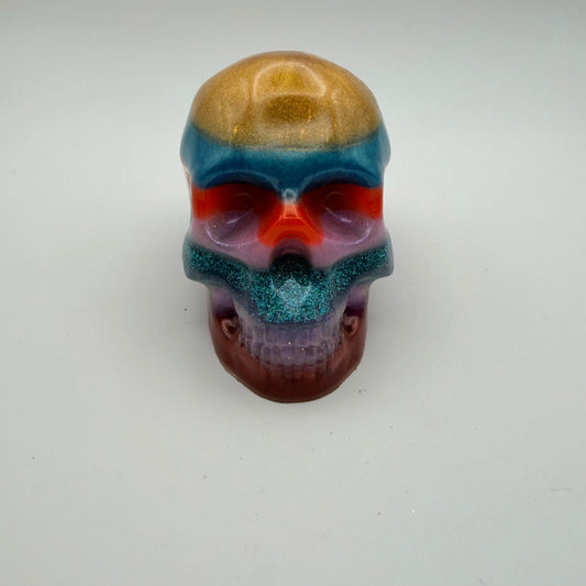 Multicolor Striped Small Skull