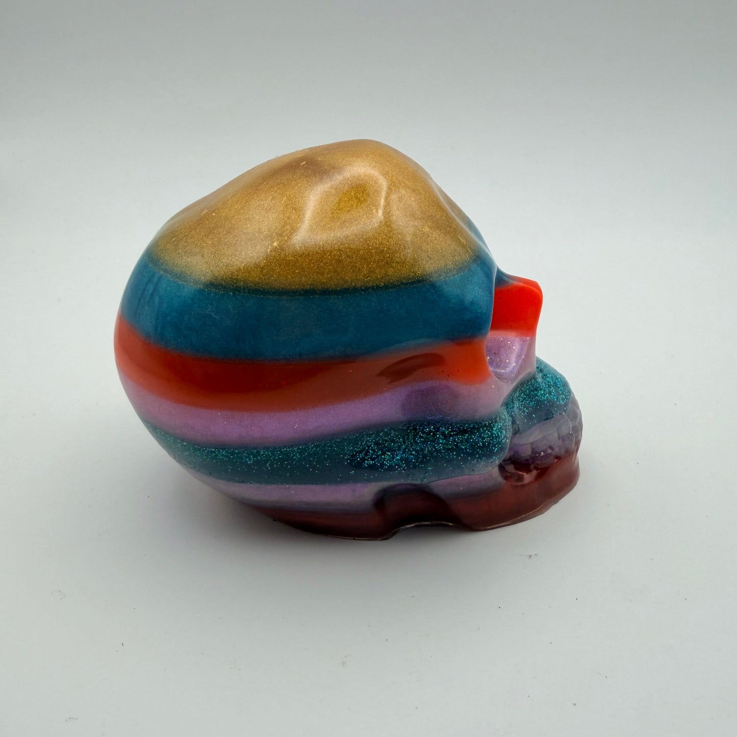 Multicolor Striped Small Skull