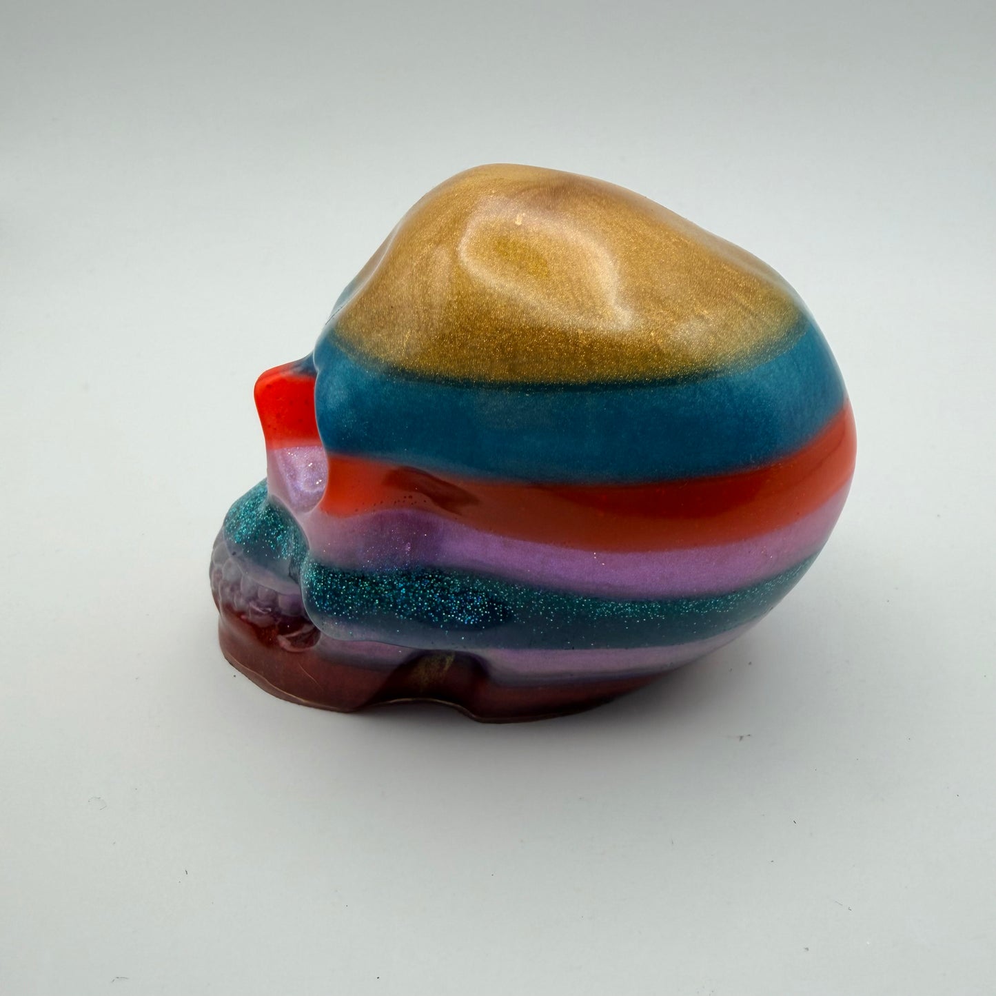 Multicolor Striped Small Skull