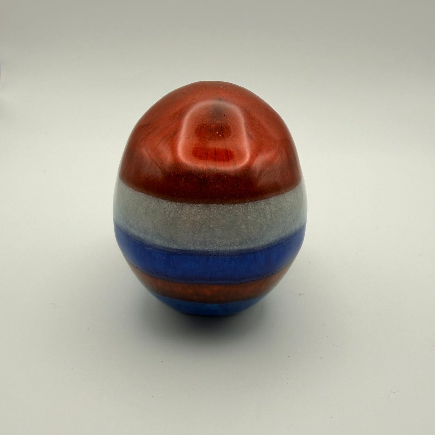 Red, White & Blue Striped Small Skull