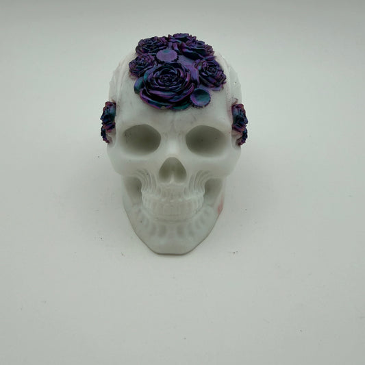 Super Cool Small Skull with Color-shifting Flowers