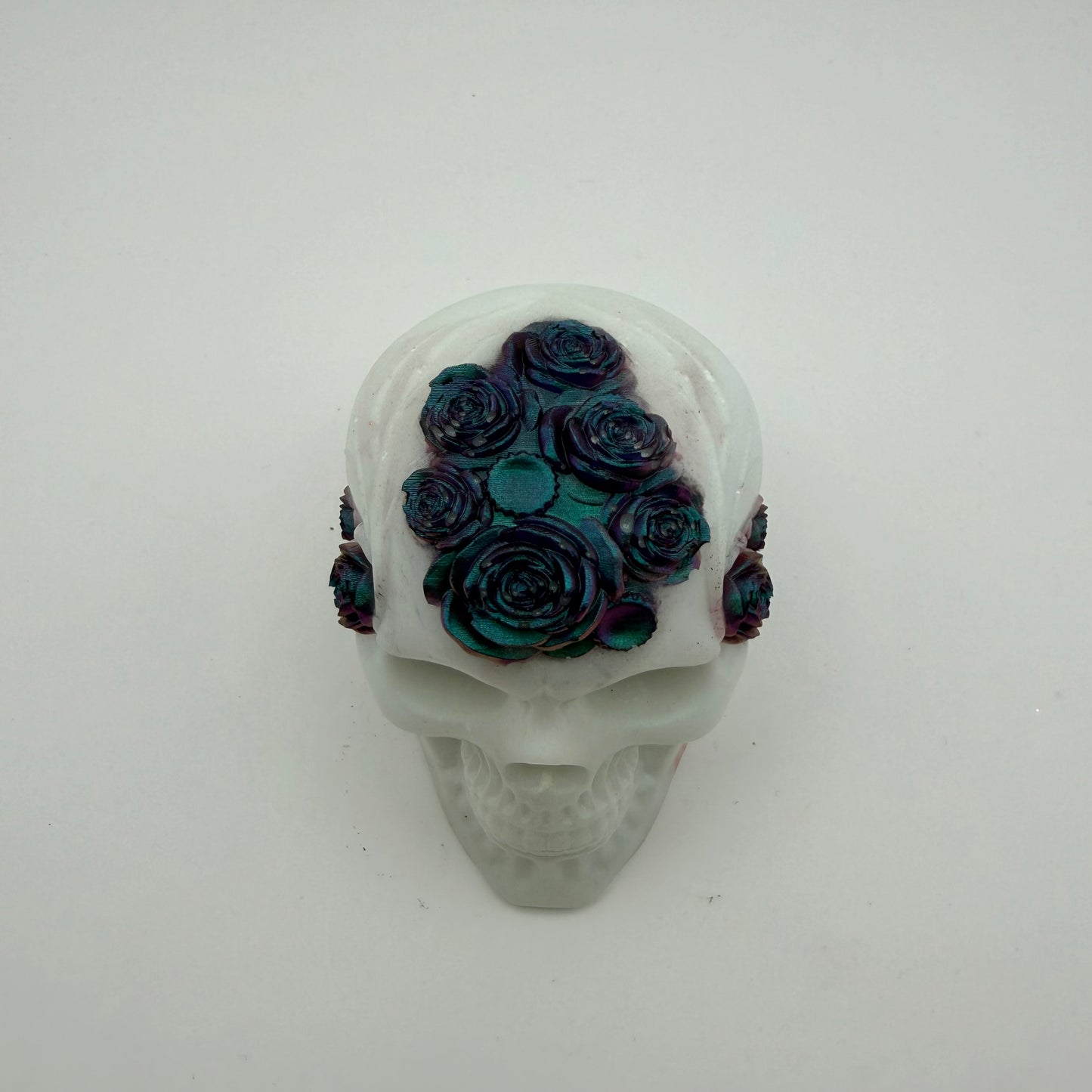 Super Cool Small Skull with Color-shifting Flowers