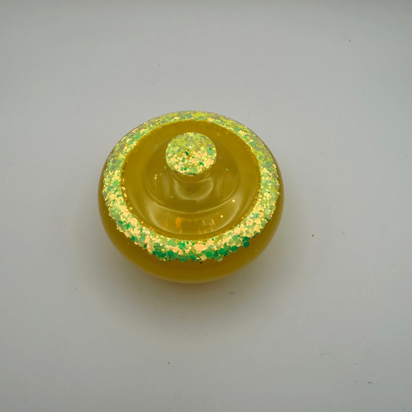Small Yellow Glitter Container