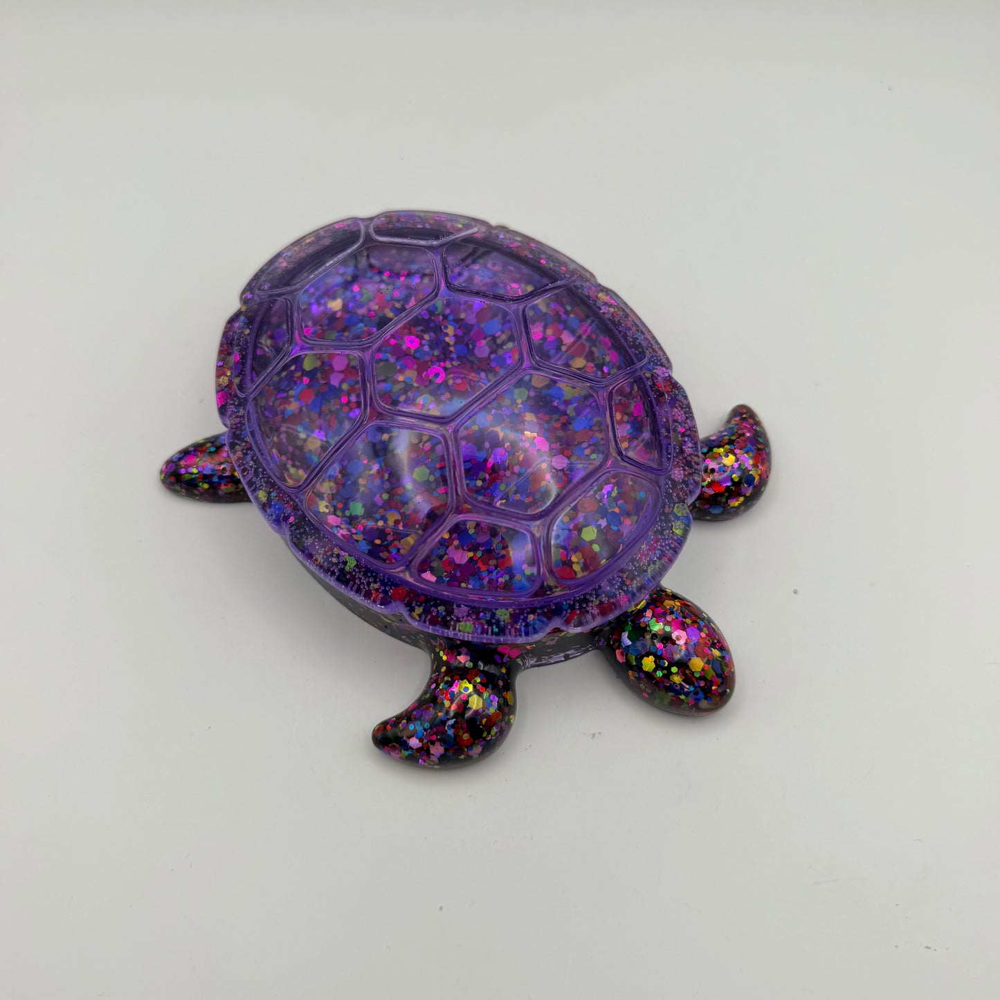 Purple Sea Turtle Dish with Lid