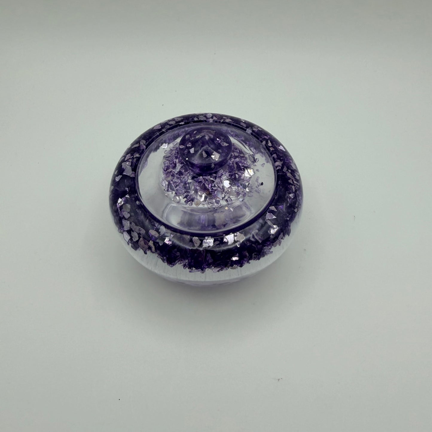Small Container with Purple Stones