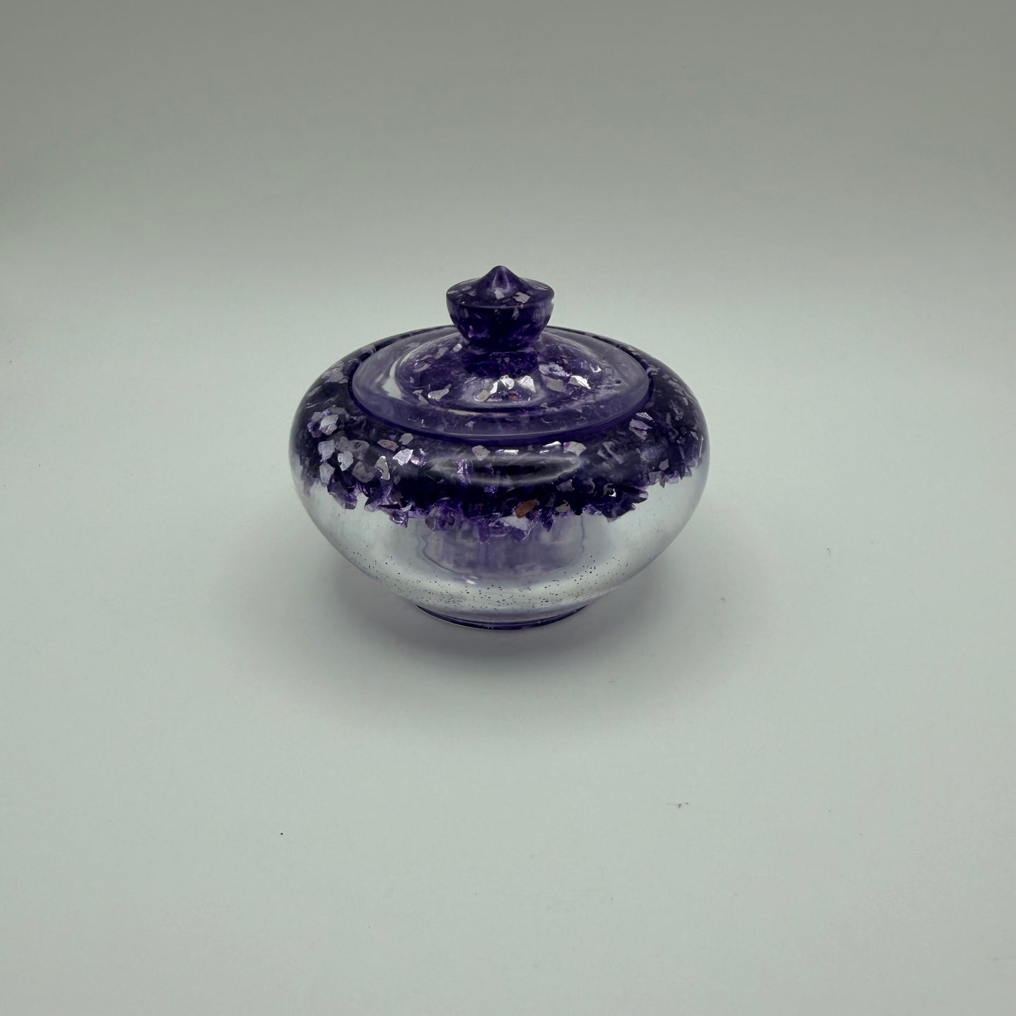 Small Container with Purple Stones