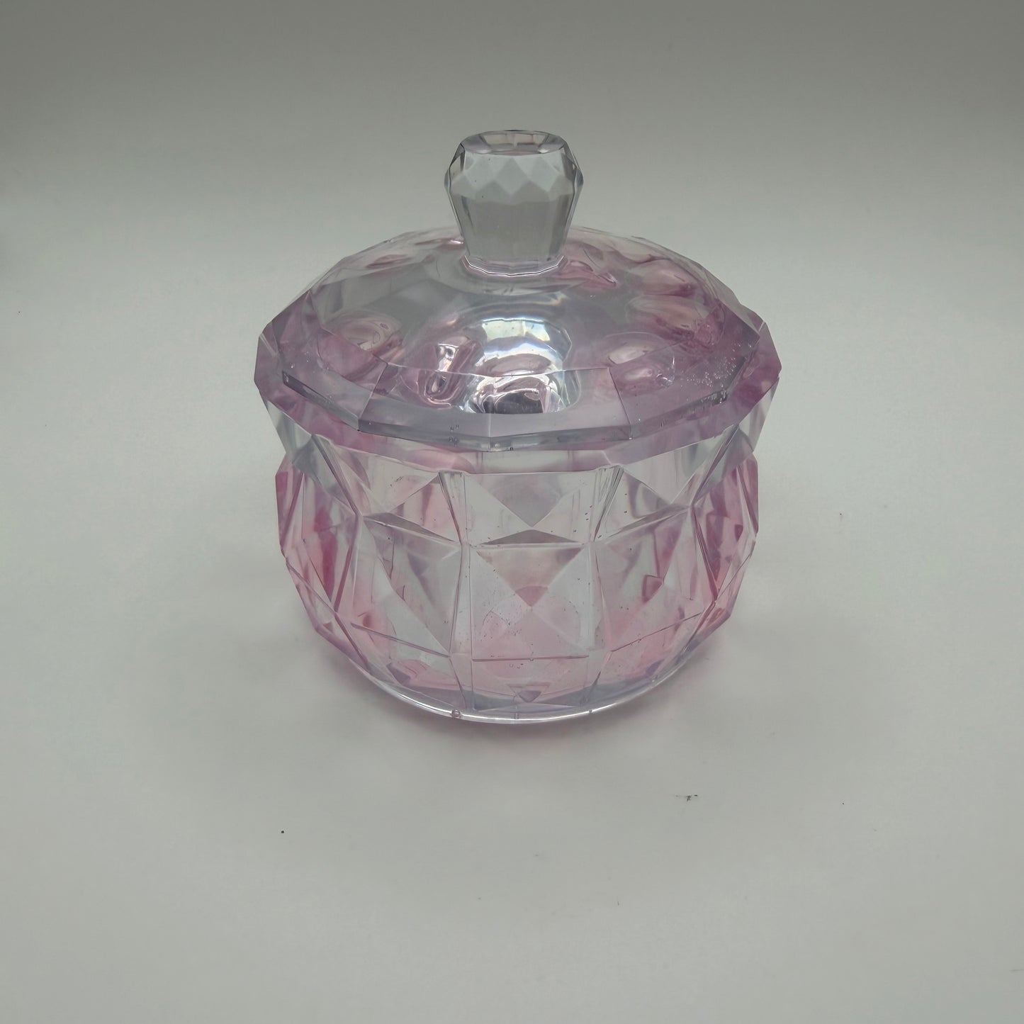 Beautiful Clear Diamond and Light Pink Container