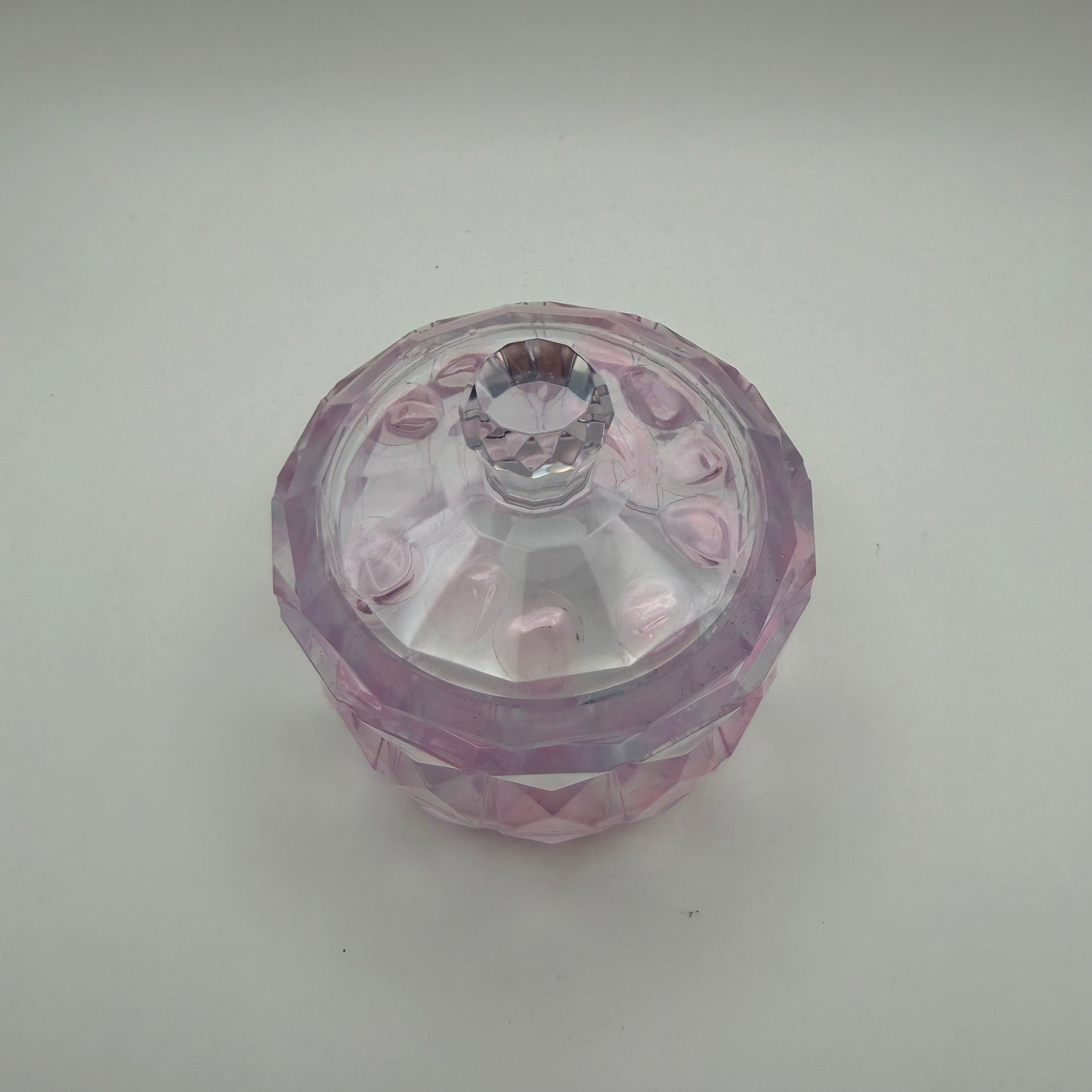 Beautiful Clear Diamond and Light Pink Container