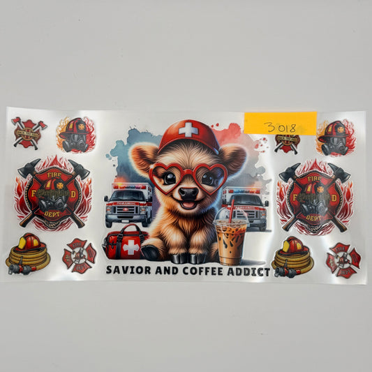 highland cow savior and coffee addict