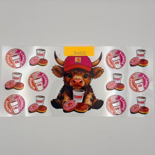 highland cow dunkin coffee
