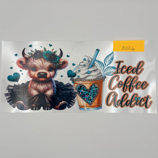 highland cow iced coffee