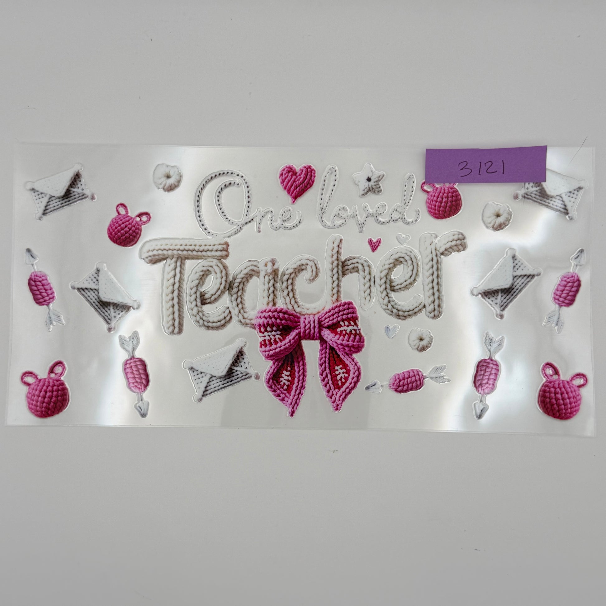 Crochet one loved teacher bow