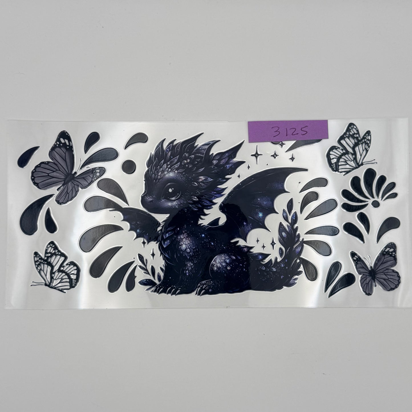 All black baby dragon