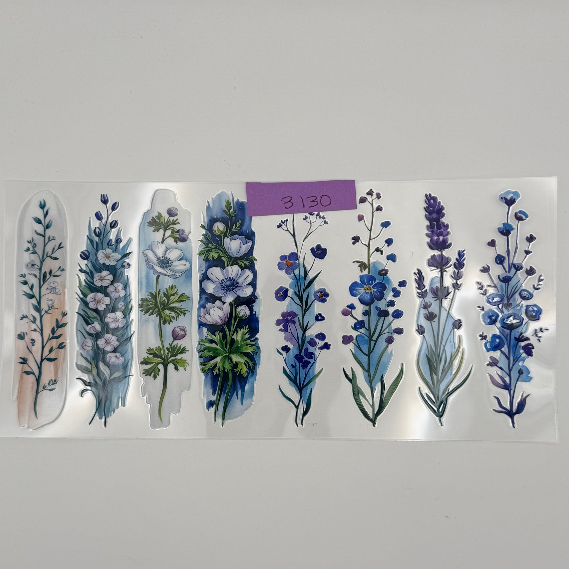 Blue and purple flowers