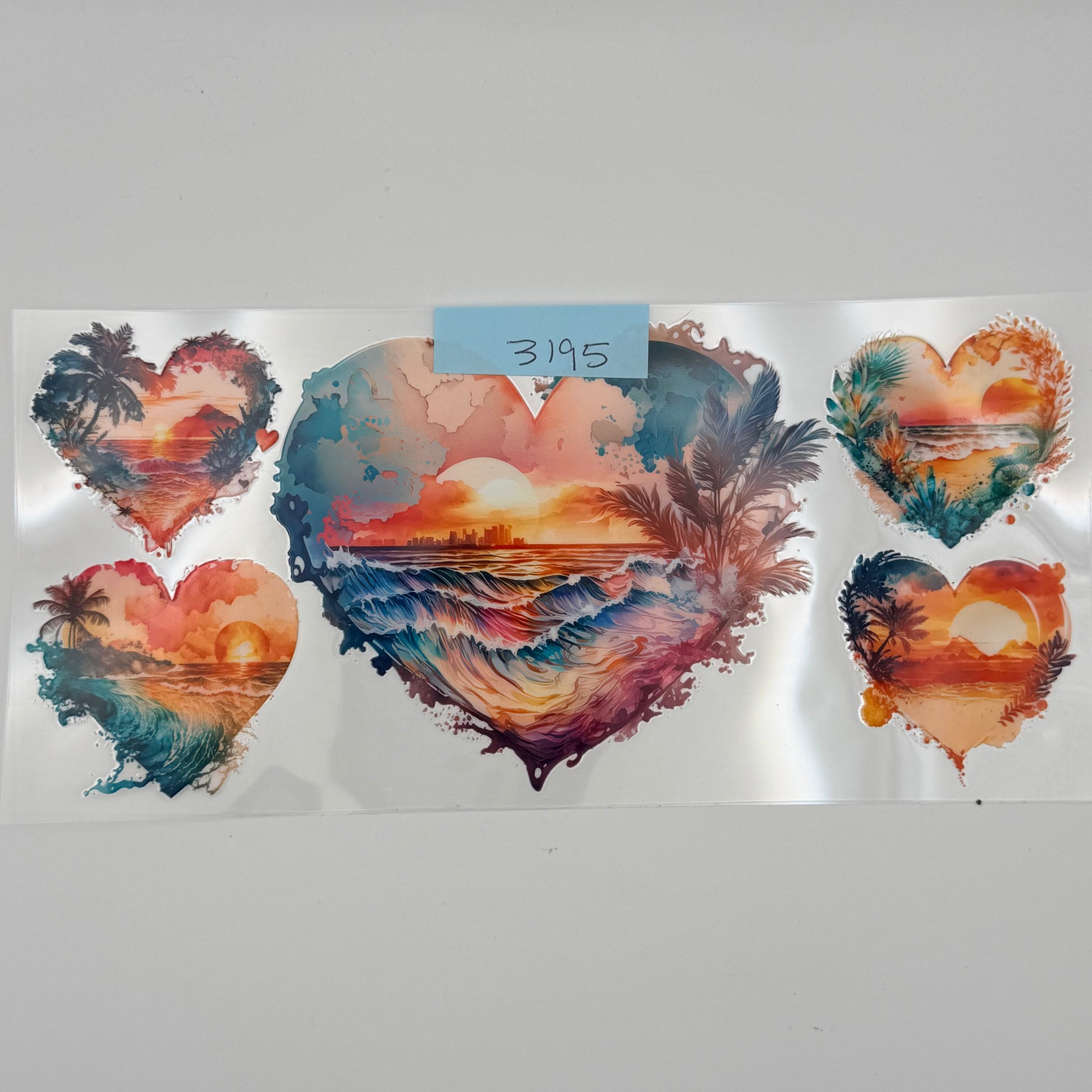 Hearts ocean scenes