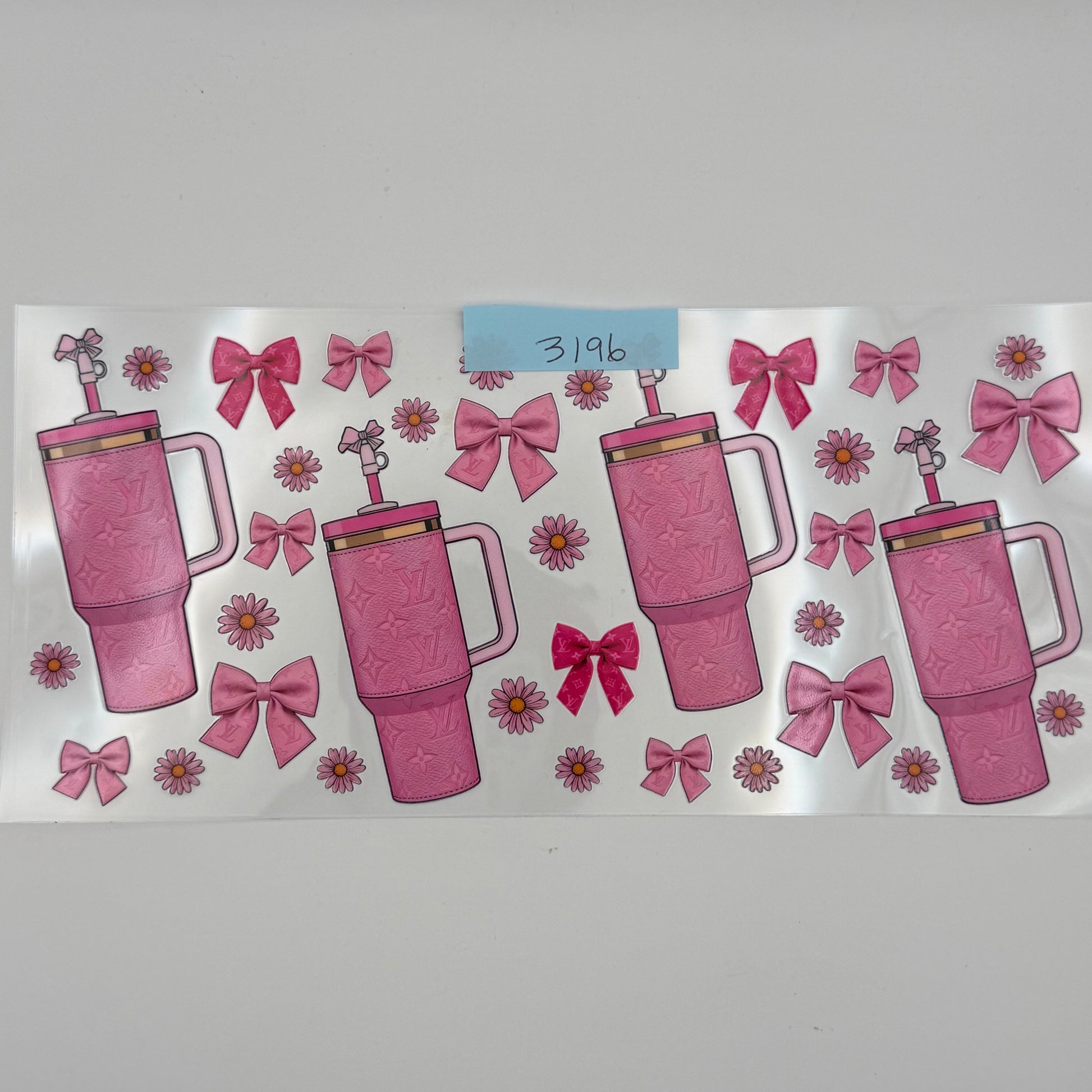 LV tumblers with bows and flowers