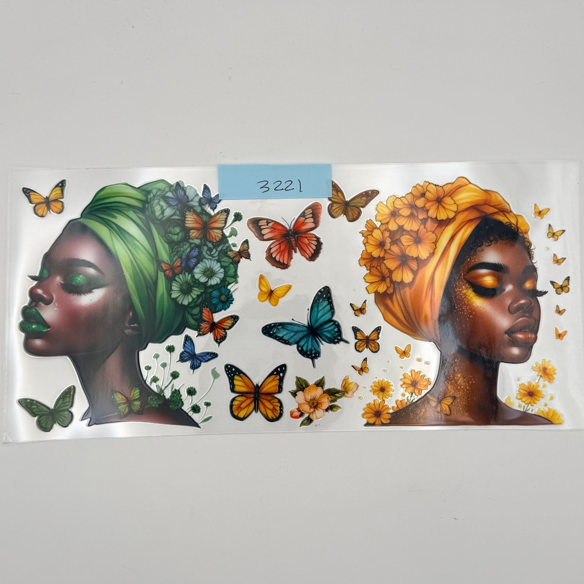 Colorful queens with butterflies