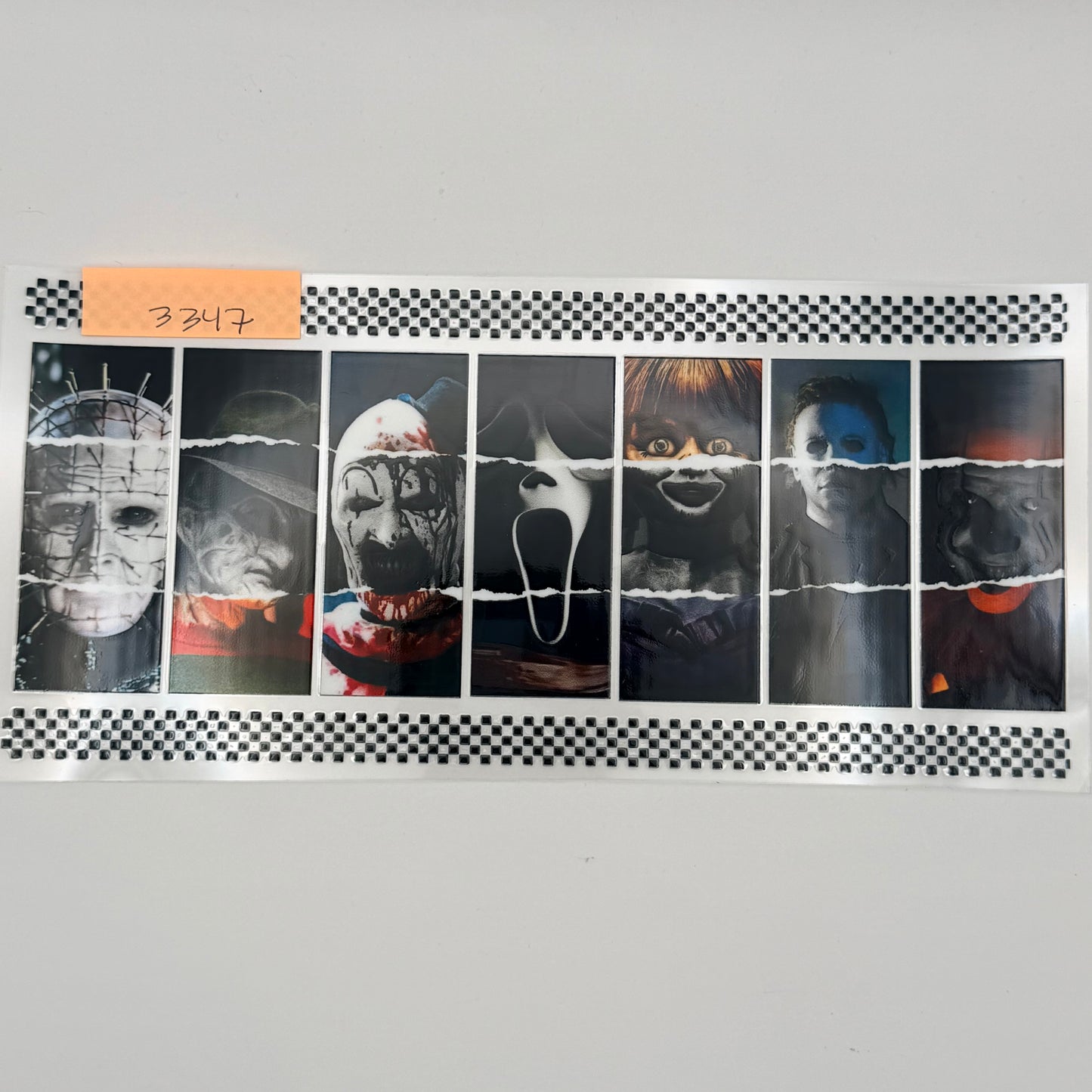 Horrow movie characters checkered