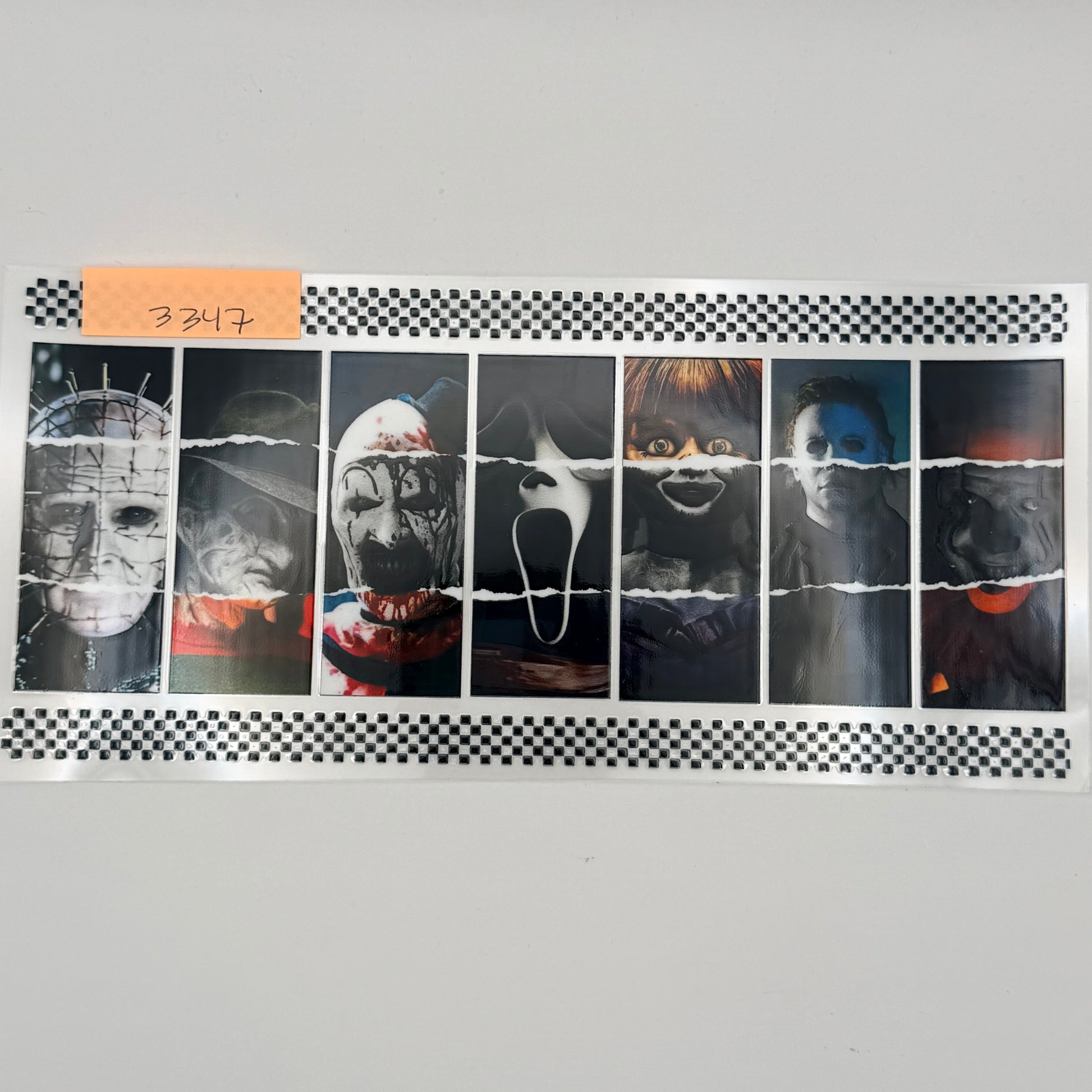 Horrow movie characters checkered