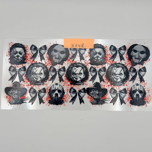 Chucky, jason, michael, freddy, leatherface bows