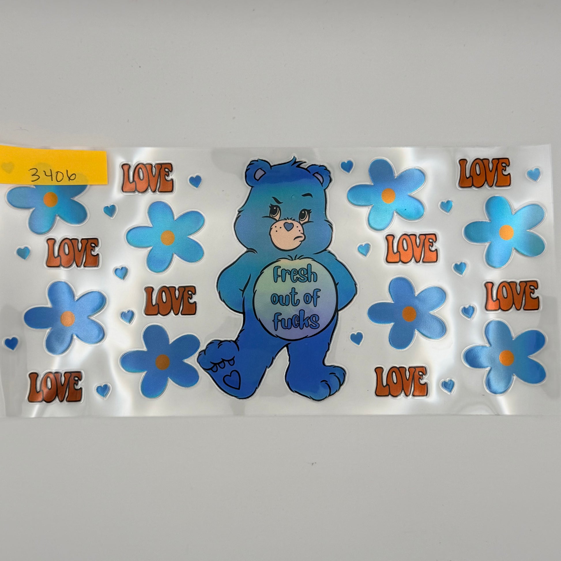 Fresh out of f**ks bear holographic