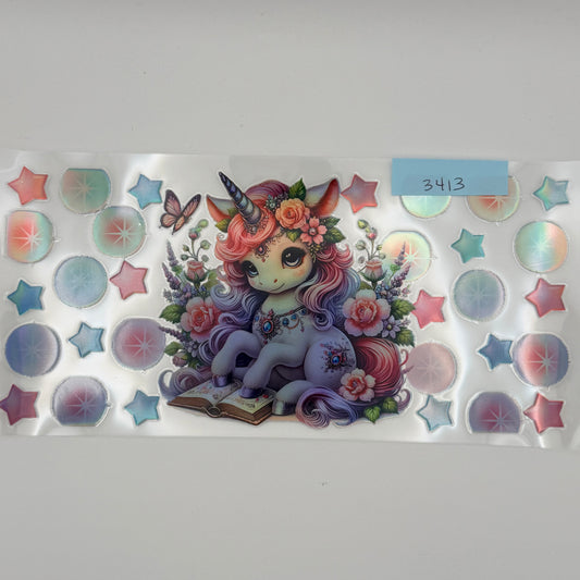 Beautiful unicorn holographic