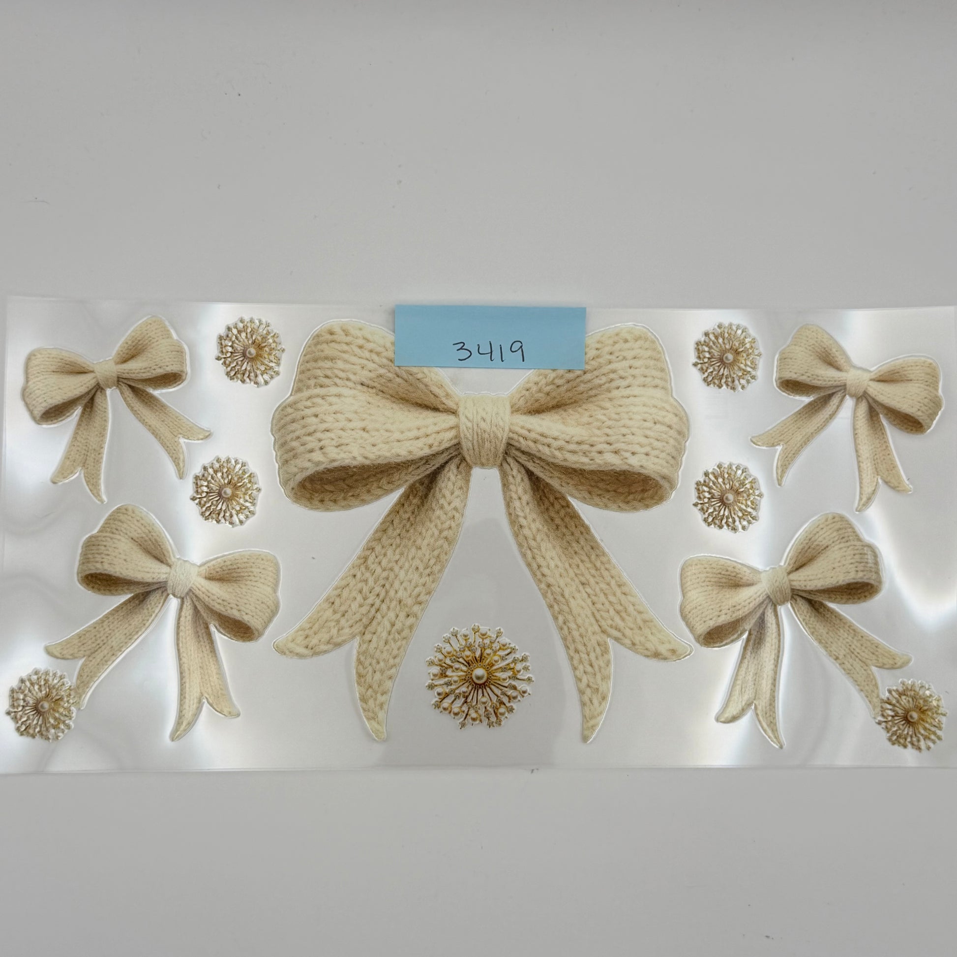 Crochet bows and flowers