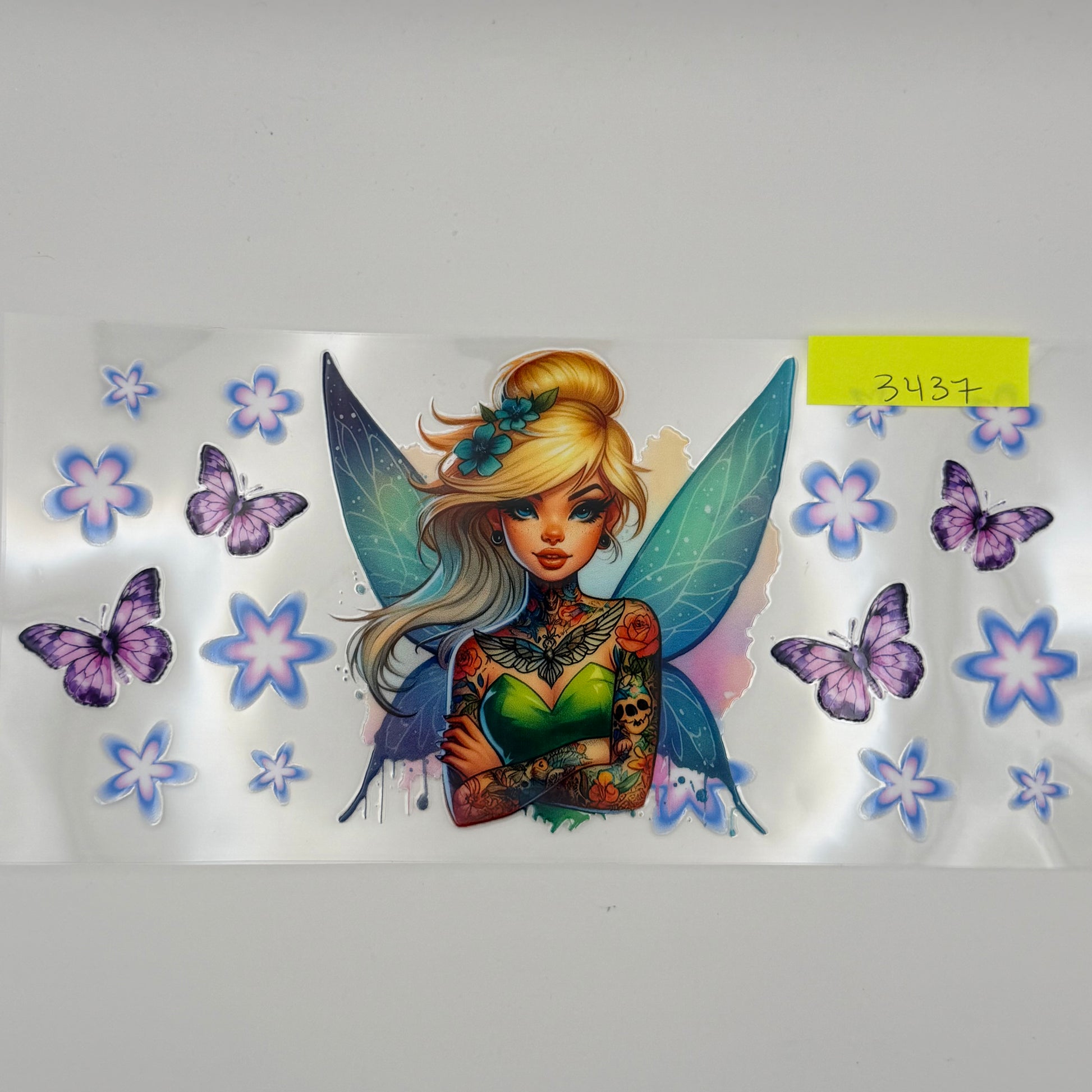 Green blonde tattooed fairie
