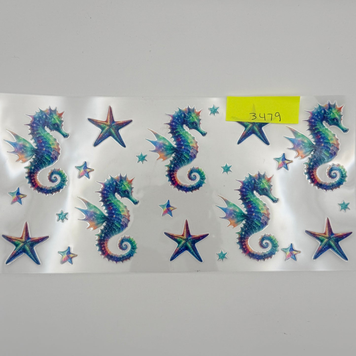 Colorful seahorses