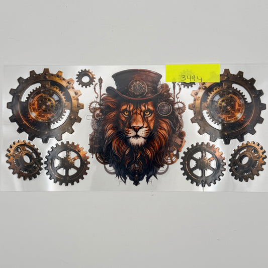 Steampunk lion with hat