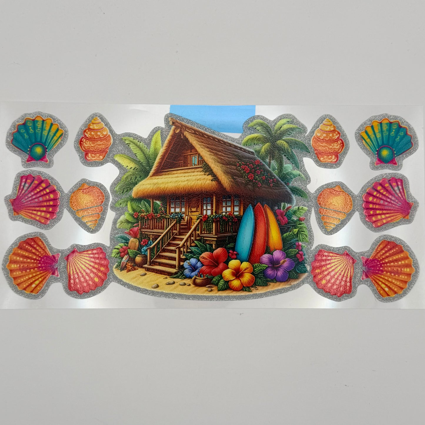 Glitter beach hut